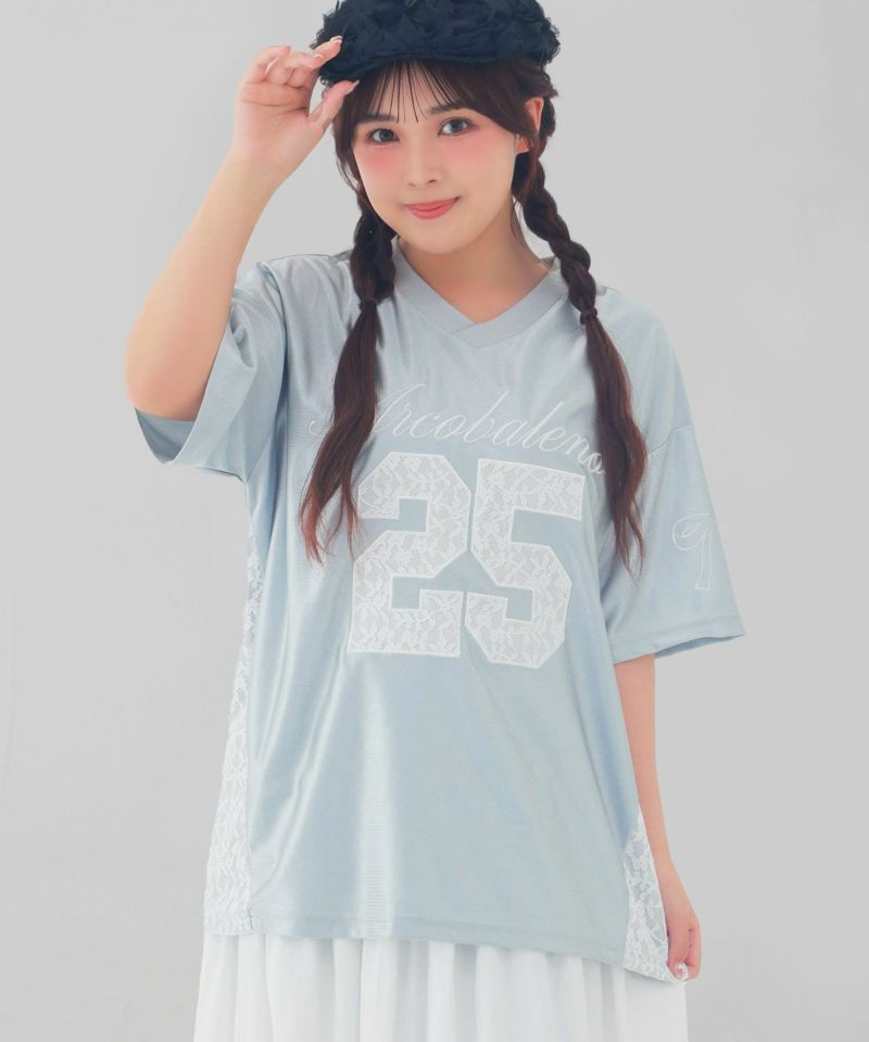 dearstalker ユニフォームTシャツ レース 韓国 フリーサイズ 半袖 dearstalker ユニフォームTシャツ レース 韓国 フリーサイズ