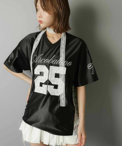 tシャツ レース切替ユニフォームロンT レディース レース切替ユニフォームロンT（Tシャツ/カットソー）｜WC
