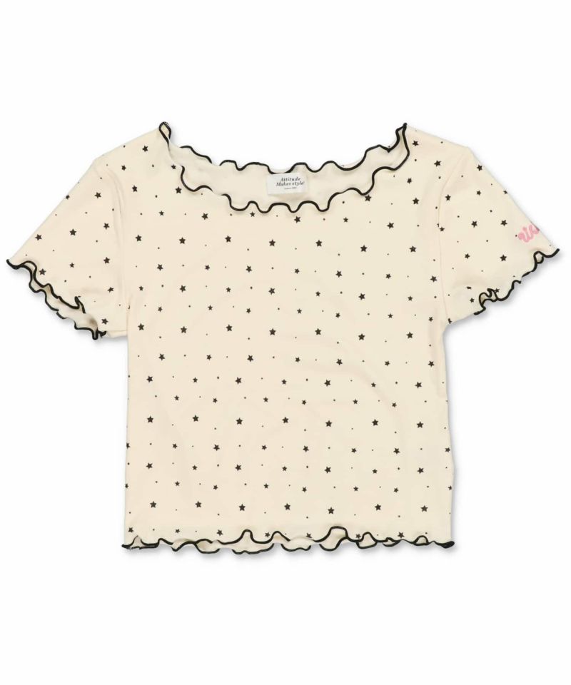 80%OFF】半袖カットソー/総柄スター/メロウデザイン | SPINNS