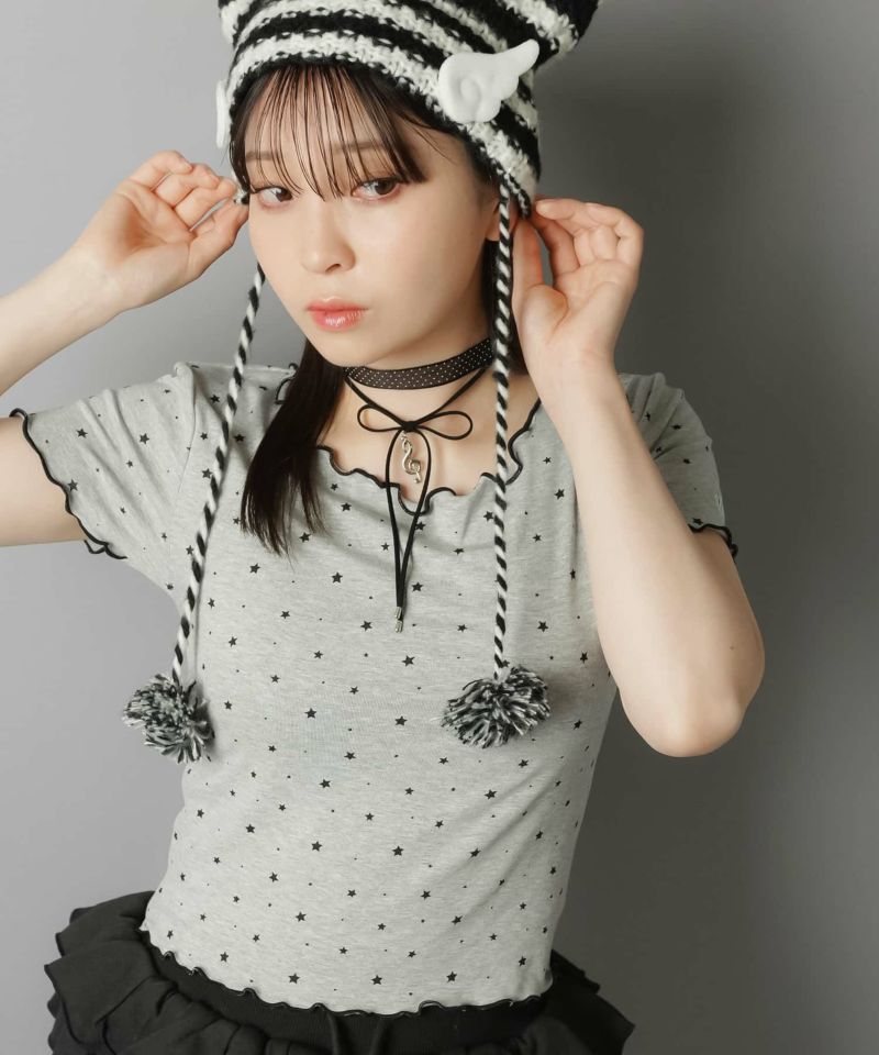 64%OFF】半袖カットソー/総柄スター/メロウデザイン | SPINNS