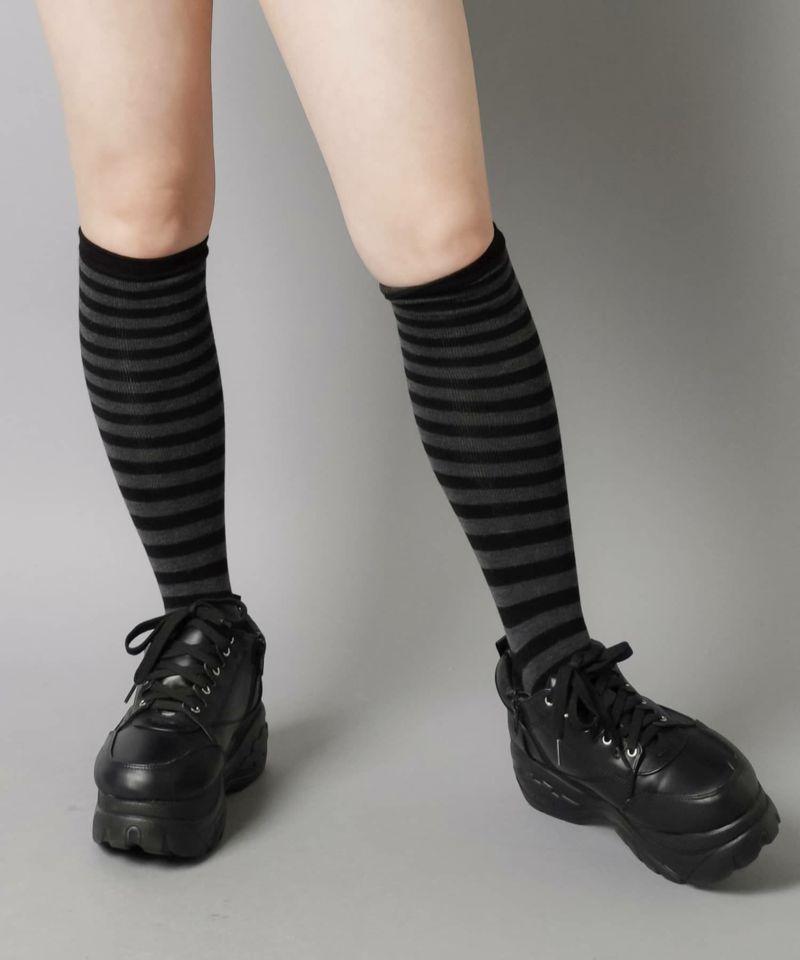 新品未開封 Bonvolant LLボンボラン ハイソックス ブラック 2足組 ボンボラン Bonvolant スリムハイソックス 2足組 （黒色） 段階圧縮