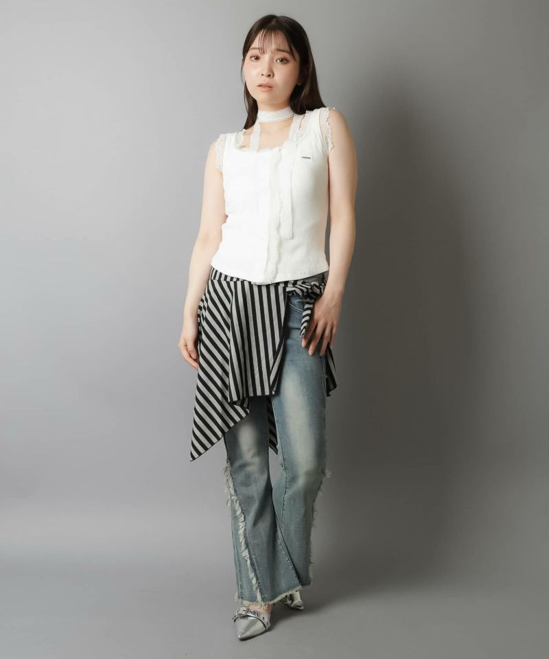 61%OFF】巻きスカート/ボーダー/ラップスカート/腰巻き | SPINNS