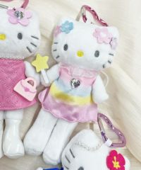 激レア☆足長キティ☆おすわりチアガールコスチュームぬいぐるみ