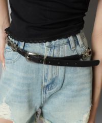 トニー　シルバーベルト 合皮ベルト/シルバーモチーフ | SPINNS WEB STORE | SPINNS