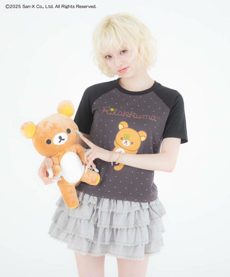 Rilakkuma　リラックマ　ラグランシャツ　3Ⅼ　ラグラン袖　キャラクター Rilakkuma リラックマ ラグランシャツ 3Ⅼ ラグラン袖