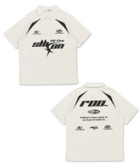 26%OFF】90sゲームシャツデザインポロシャツ/襟付きTシャツ