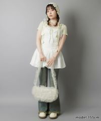 26%OFF】コットンフレアキャミチュニック/小花柄/肩リボン/#NEO