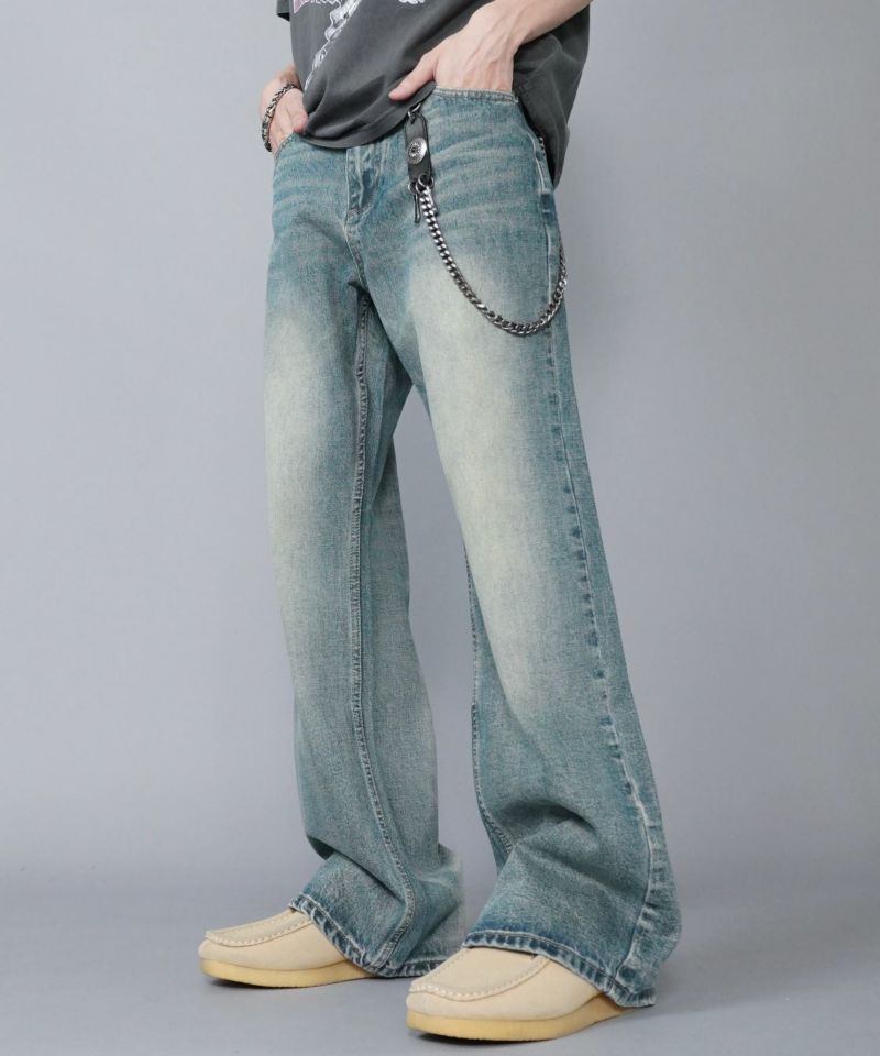 ヴィンテージ加工ストレートデニムパンツ | SPINNS WEB STORE