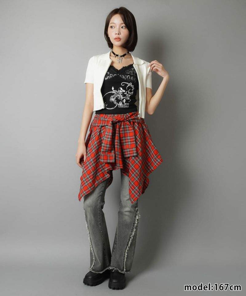 ランジェリー風キャミソール/レース/クロス | SPINNS WEB STORE