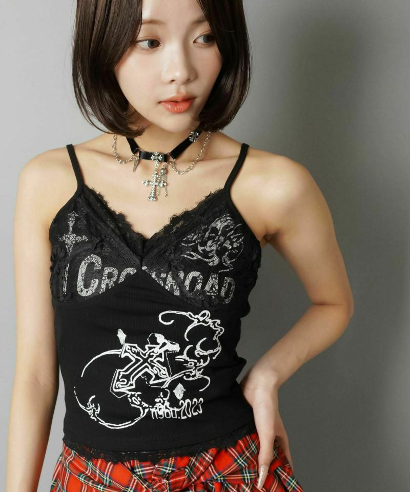 ランジェリー風キャミソール/レース/クロス | SPINNS WEB STORE