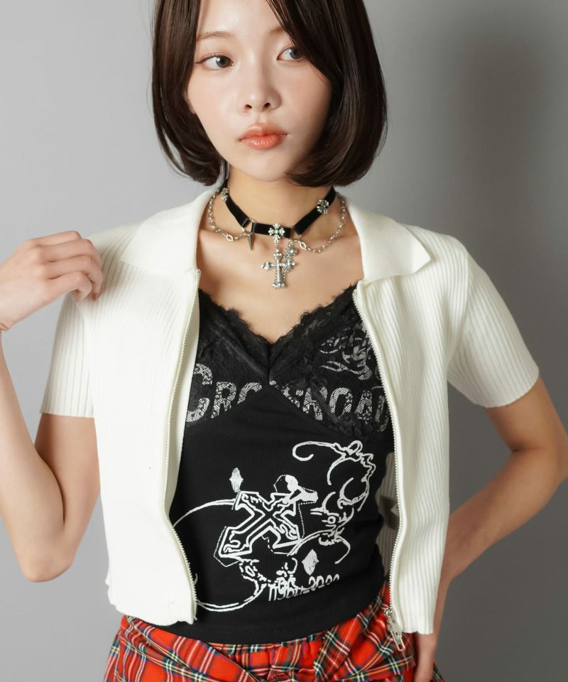 ランジェリー風キャミソール/レース/クロス | SPINNS WEB STORE