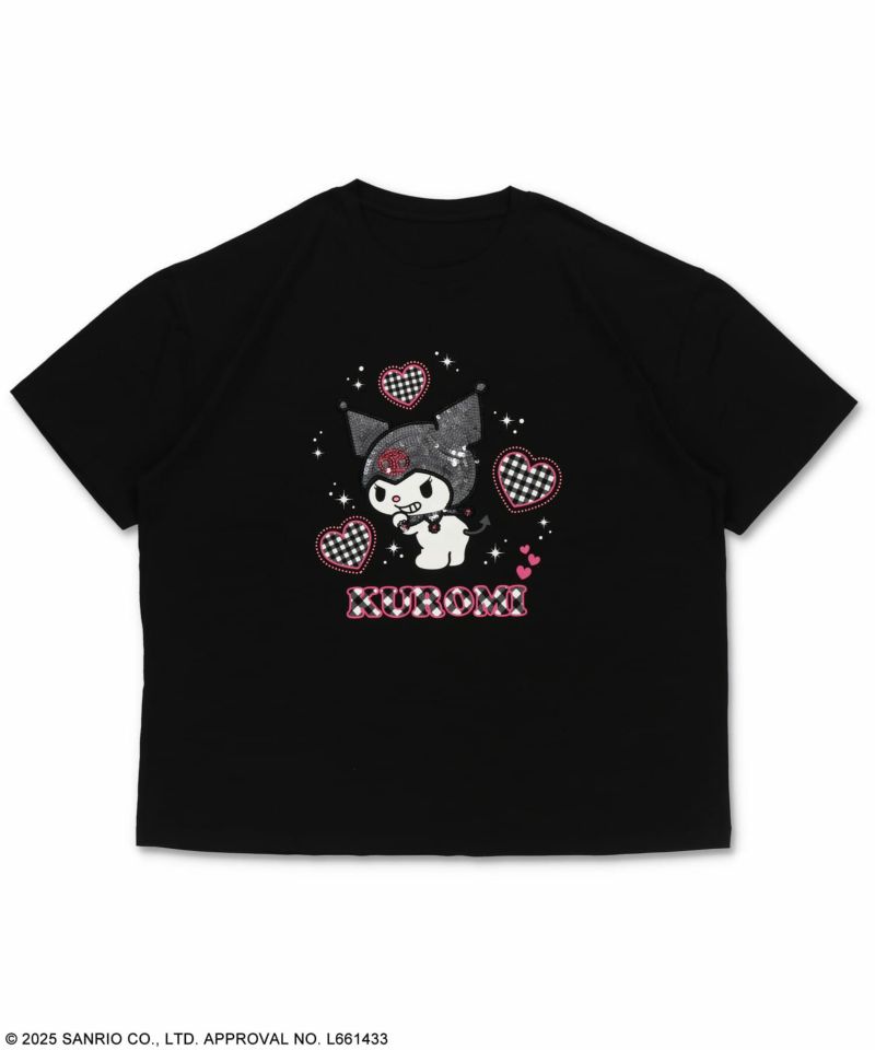 マイメロ信者♡です₊⁎⁺˳✧༚ 88%OFF】『マイメロディ&クロミ×SPINNS』スパンコールBIGTシャツ