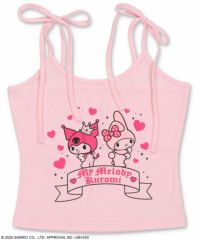 マイメロちゃん専用 75LL リセ グラマラス シェイプキャミソール マイメロディ&クロミ×SPINNS』肩リボンキャミソール | SPINNS