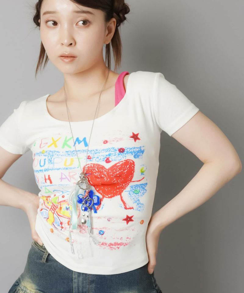 34%OFF】半袖Tシャツ/落書き #ドリームコア | SPINNS WEB STORE