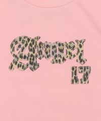 ヨーロッパヴィンテージ ピンクベージュとレオパード柄Tシャツ ヨーロッパヴィンテージ ピンクベージュとレオパード柄Tシャツ