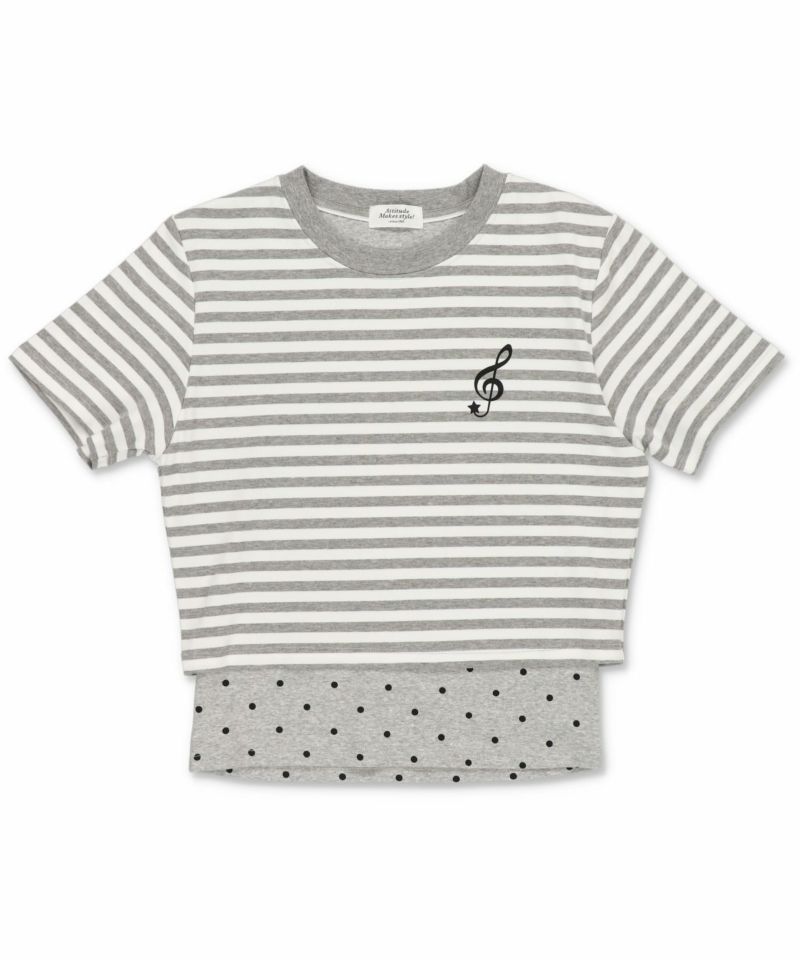 オフホワイトxグレー