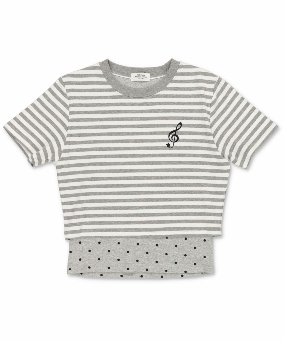 オフホワイトxグレー