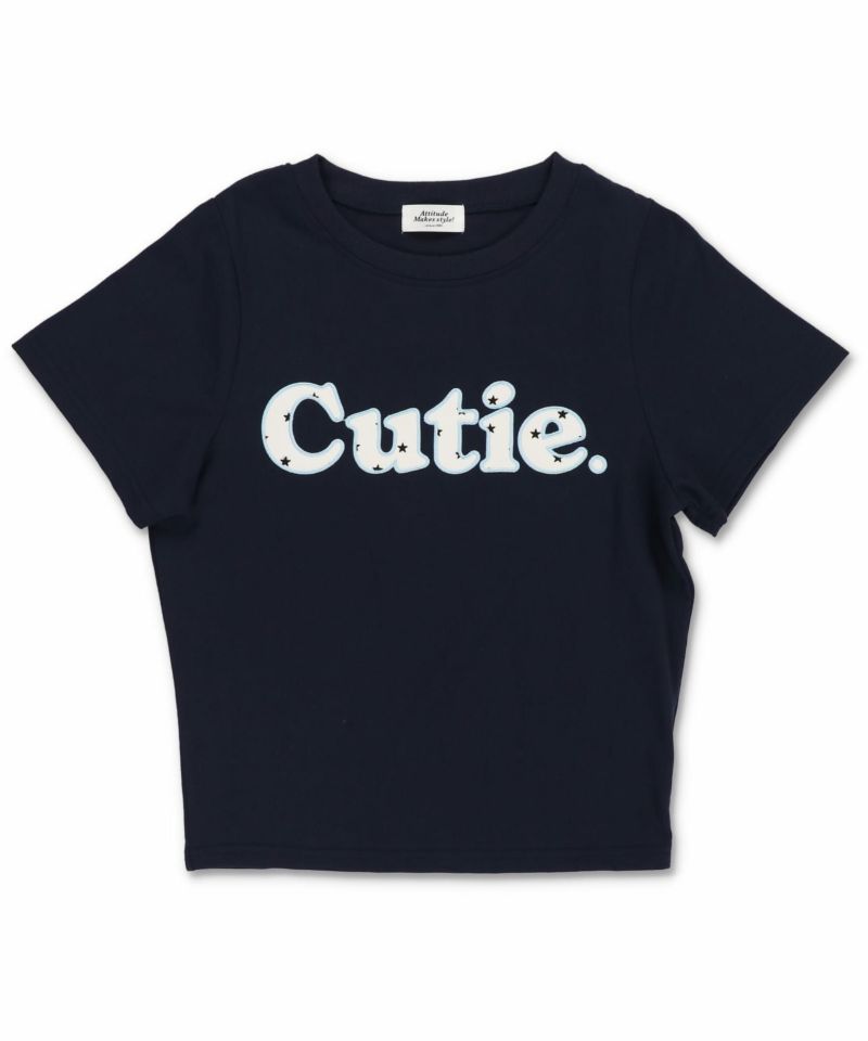 70%OFF】半袖オーバーサイズTシャツ/パッチワークロゴ/CUTIE/全6