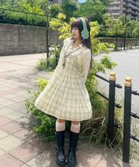 美品 オブレクトヘム ギャザー チェック ワンピース 森ガール マスタード 楽天市場】森ガール（ワンピース｜レディースファッション）の通販