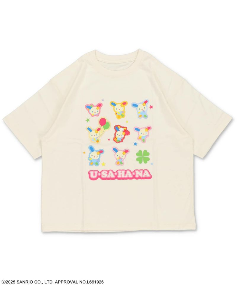 【白】ウサハナ ラグランカットソー スピンズ サンリオ 平成 Y2K ウサハナ×SPINNS』ビッグTシャツ | SPINNS WEB STORE | SPINNS
