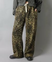 eez ヒョウ柄カジュアルパンツ 18F-SK000-1S eez ヒョウ柄カジュアルパンツ 18F-SK000-1S