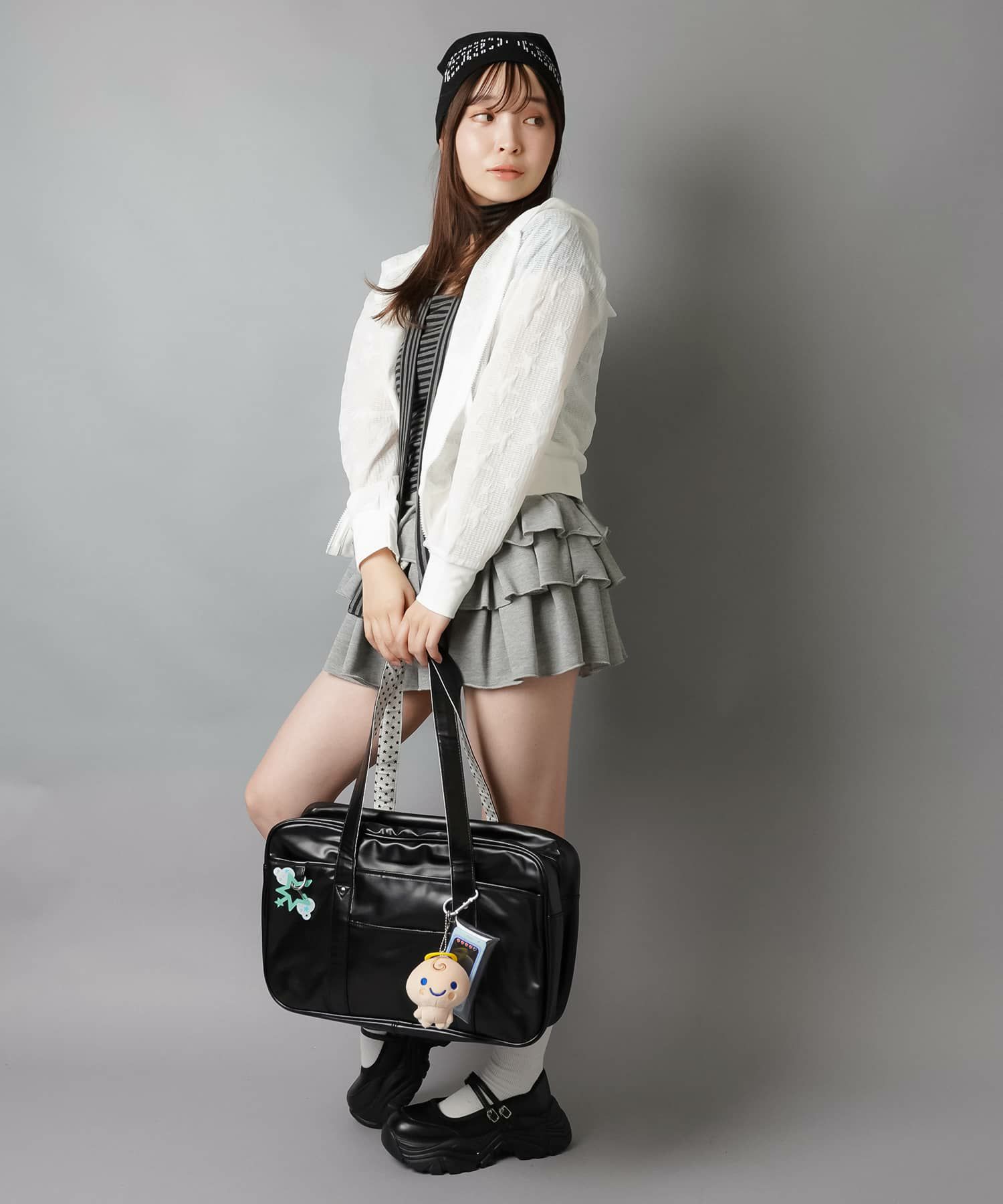 51%OFF】合皮スクールバッグ/星柄/チェック柄/スクバ | SPINNS WEB