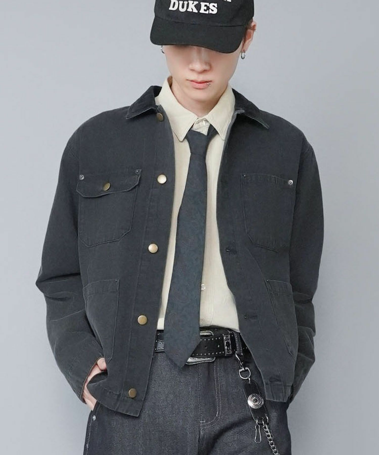 15%OFF】短丈カバーオールジャケット/ワークブルゾン/ユニセックス