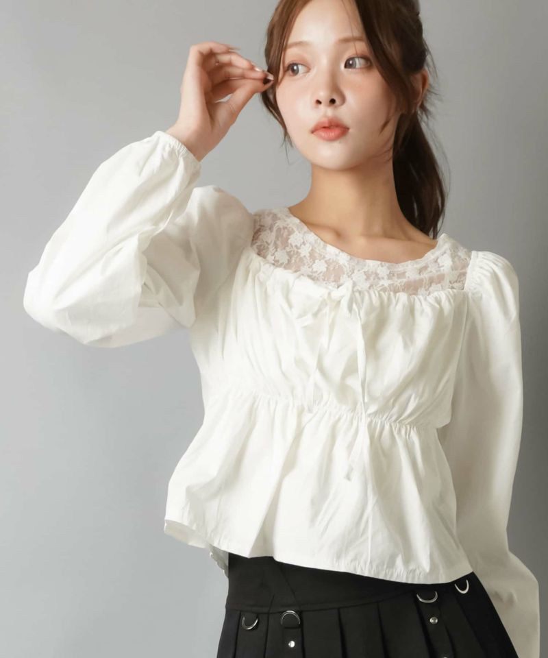 Mame Kurogouchi スクエアネックパフスリーブシャツ 22AW美品 中古・古着通販】Mame Kurogouchi (マメクロゴウチ) Square Neck Puff