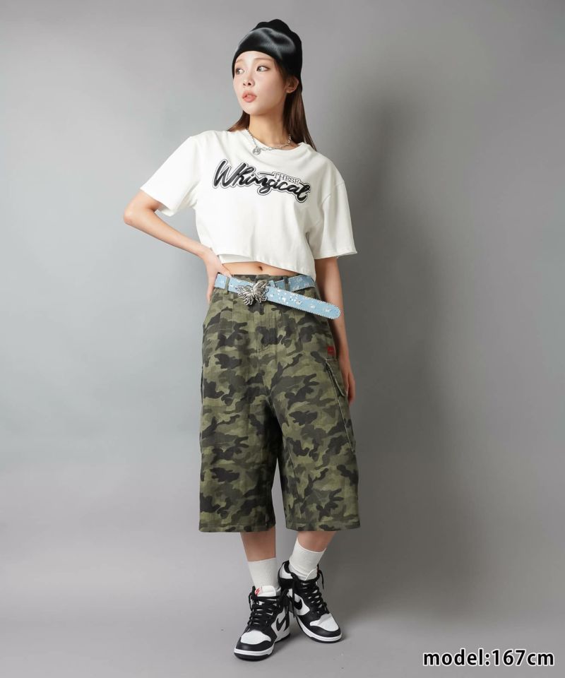 ビッグエムワン] NESTA BRAND タイガーカモ カーゴ ハーフパンツ