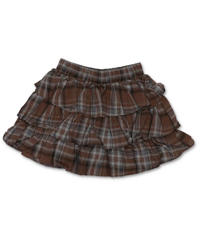 フリルティアードミニスカート/チェック柄 | SPINNS WEB STORE