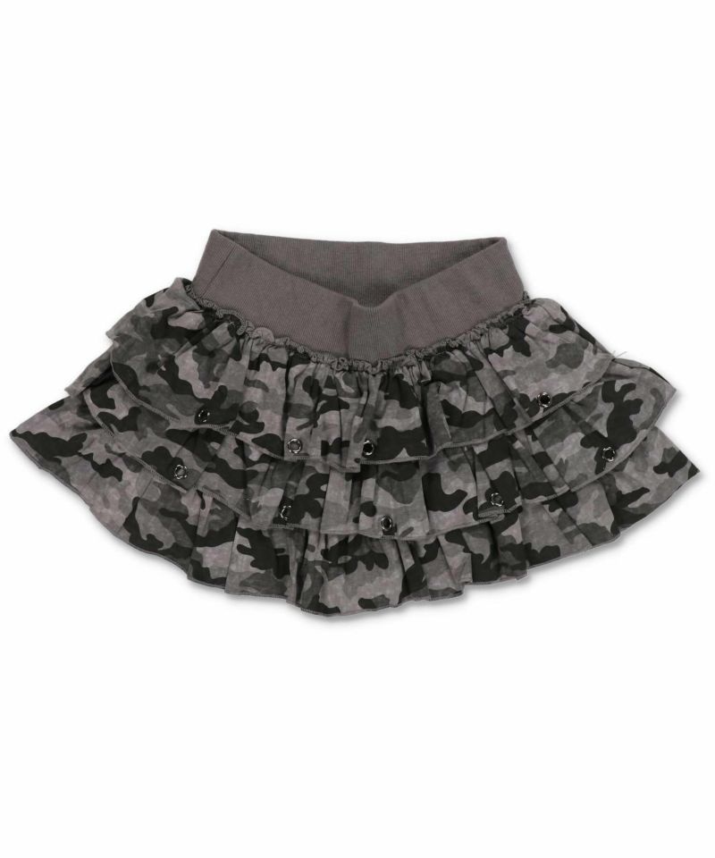 裏毛ティアードミニスカート/カモ柄/ヒョウ柄/#平成ギャル