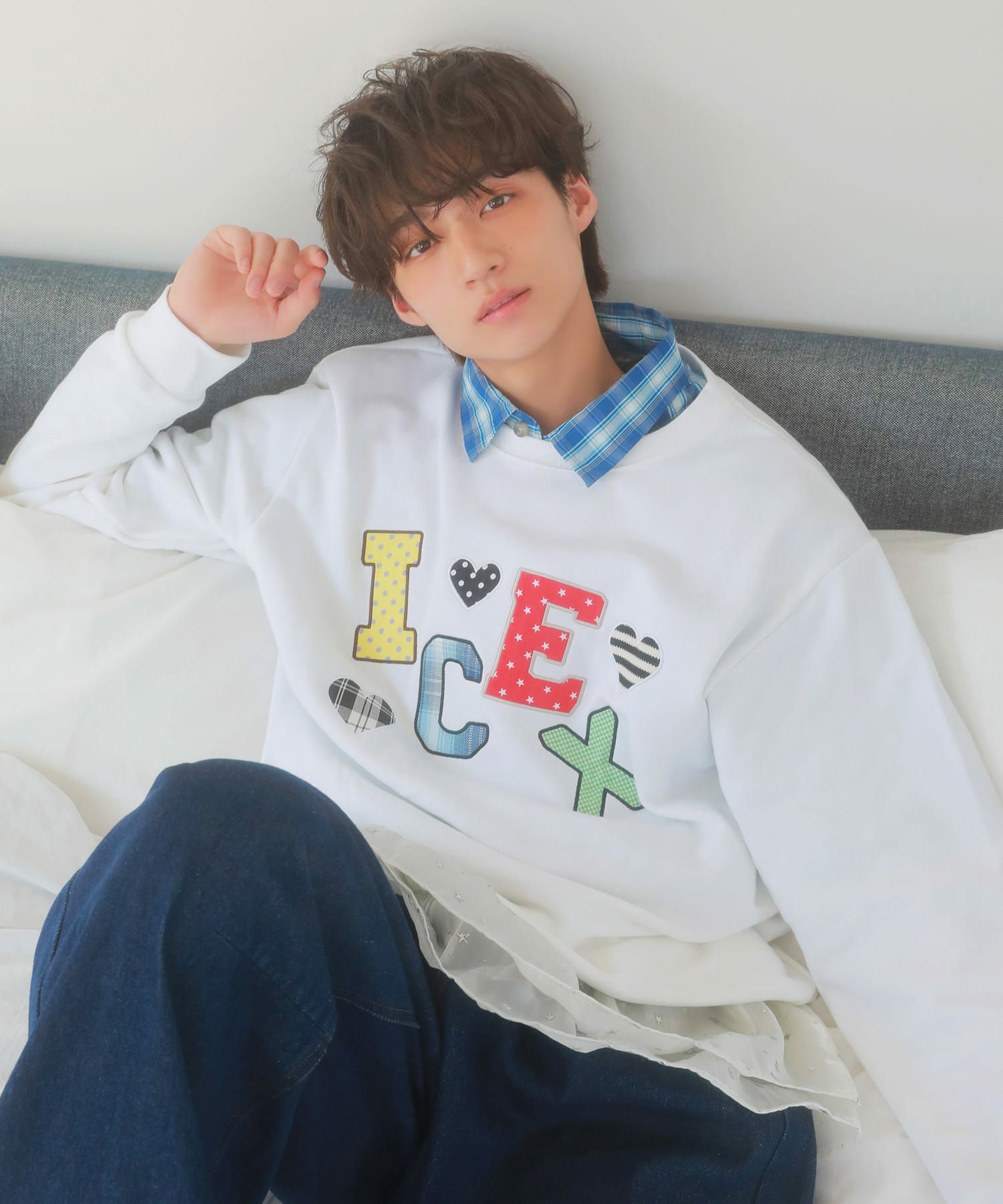 受注販売】『ICEx× SPINNS』 生地貼り付けスウェット | SPINNS WEB