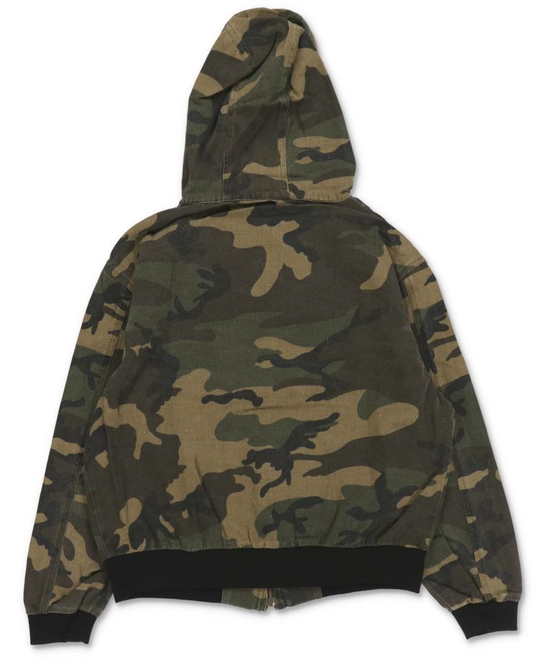 超激レアHiddenリアルツリーカモダックジャケット90s短丈メンズ鬼フェード 古着 90s Carhartt 防寒 リアルツリー カモ 迷彩 ダック