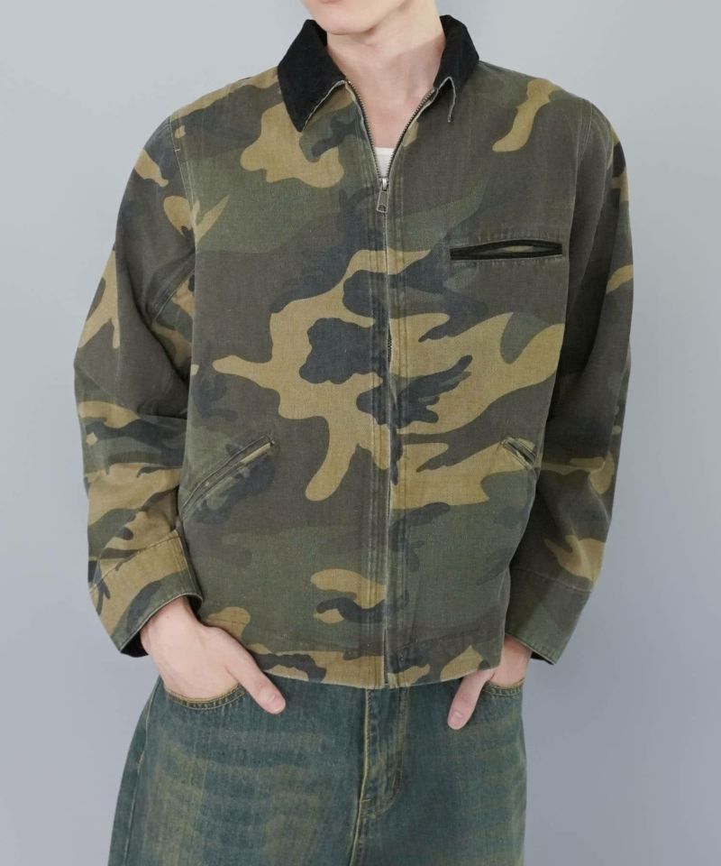 短丈デトロイトダックジャケット/カモフラージュ/リアルツリー