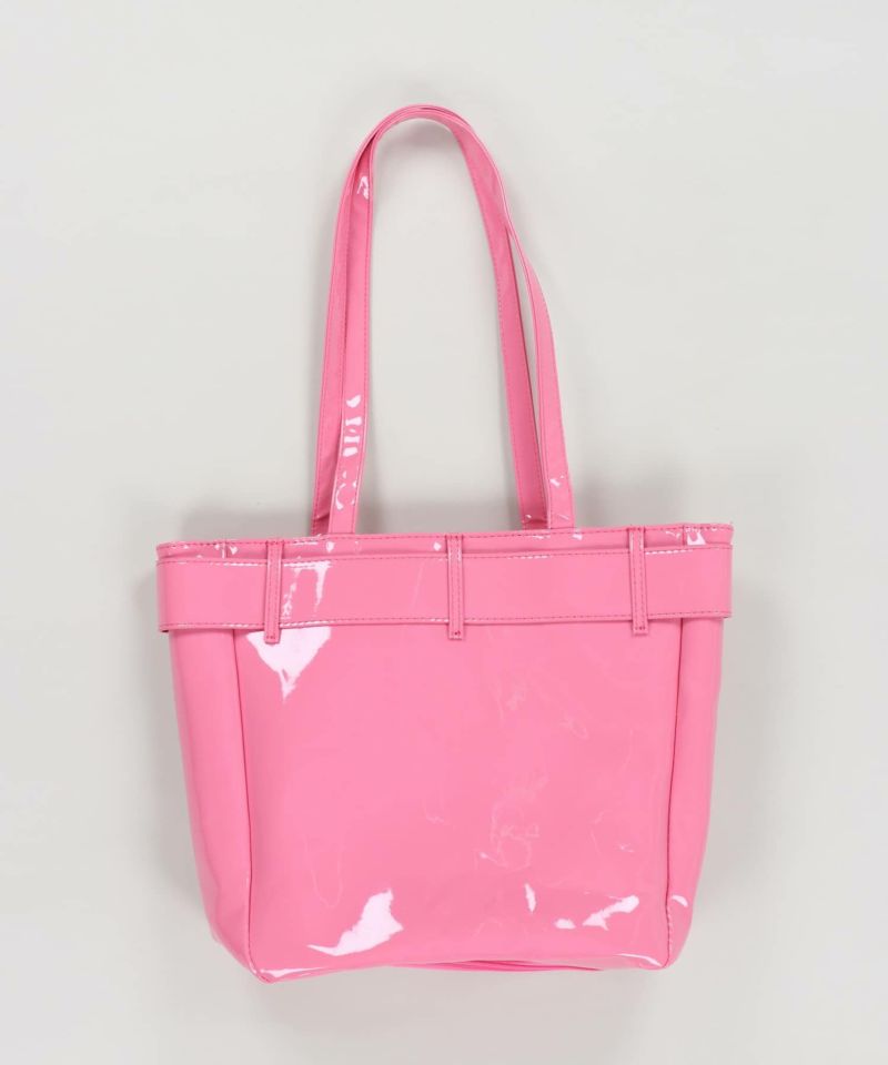 51%OFF】痛バッグ/クリアポケットショルダーバッグ/合皮/ビッグベルト