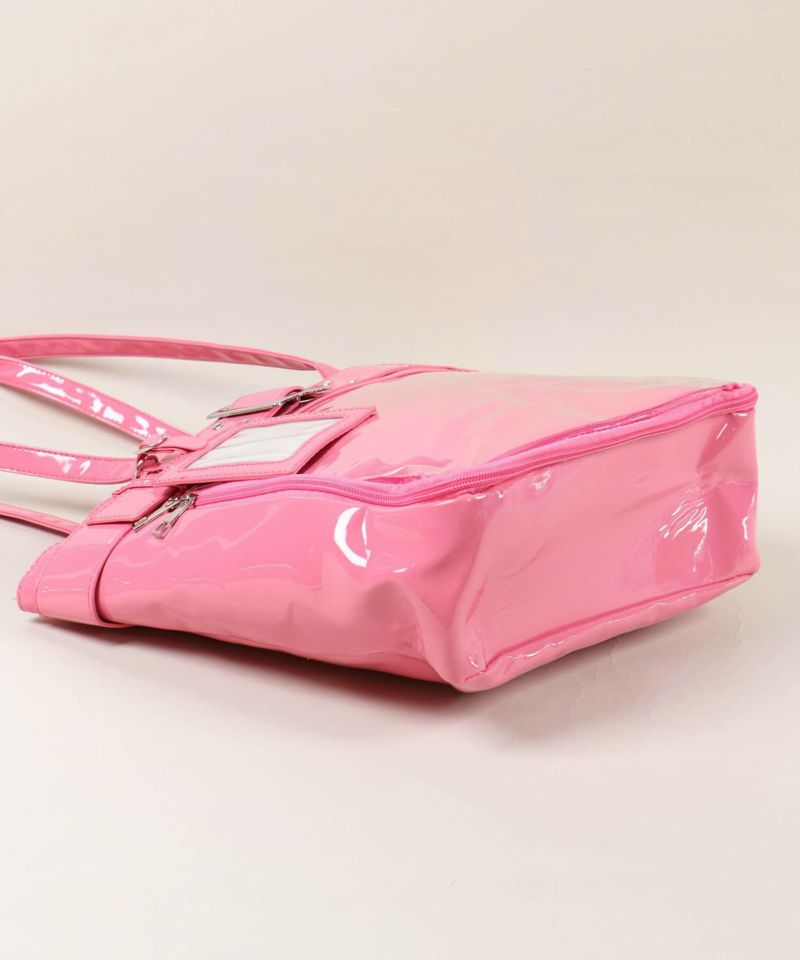 51%OFF】痛バッグ/クリアポケットショルダーバッグ/合皮/ビッグベルト