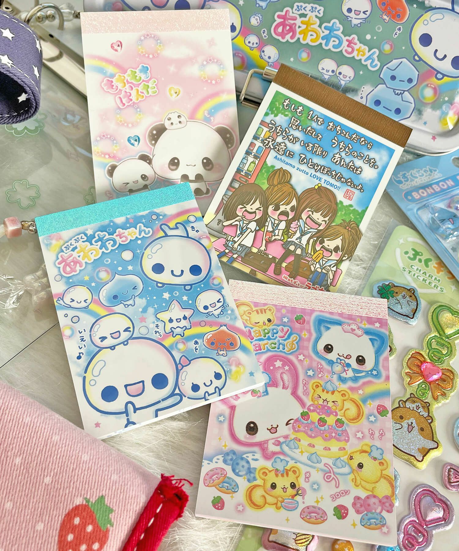 平成女児/ミニメモ帳/ぷくぷくあわわちゃん/HappyMarch/ラブ友＜メール