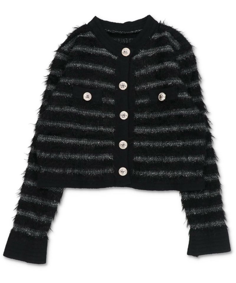 Spick &Span　ノーカラー　ツィード　ジャケット　カーディガン Spick & Span（スピックアンドスパン）の「ツィードノーカラー