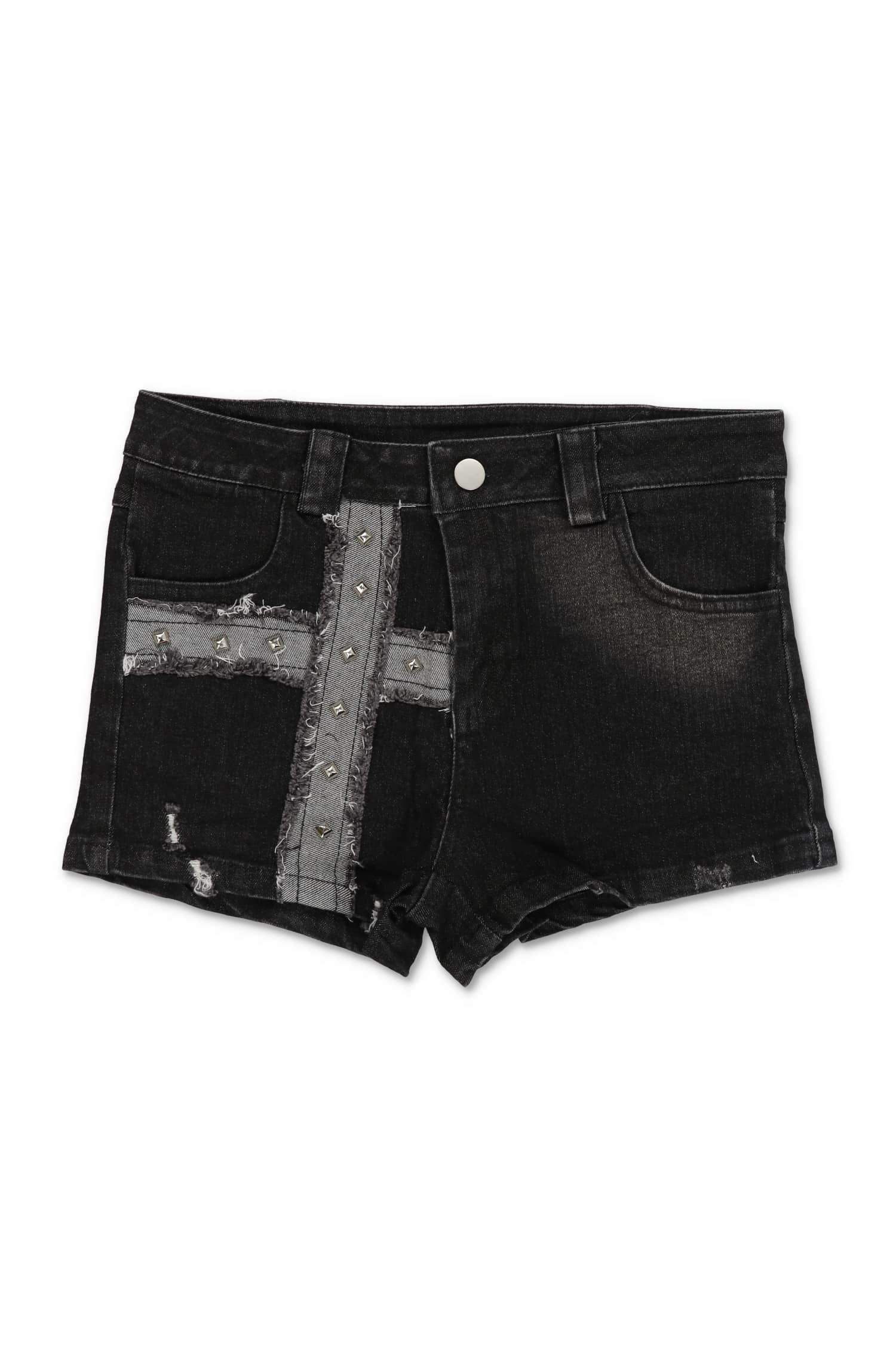 72%OFF】デニム超ショートパンツ/スタッズクロス/#平成ギャル | SPINNS