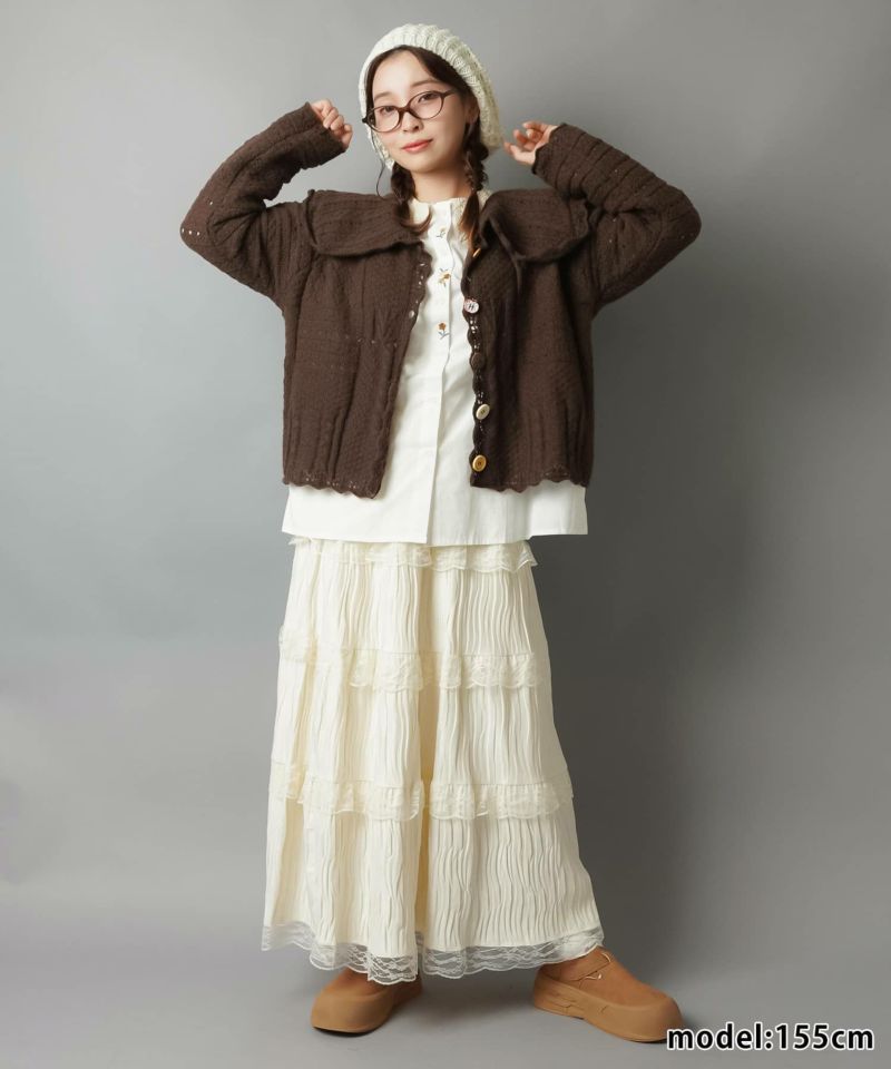 COMME des GARCONS AD1997 シアー素材ベロアロングスカート シアーベロアロングスリーブTEE（Tシャツ／カットソー