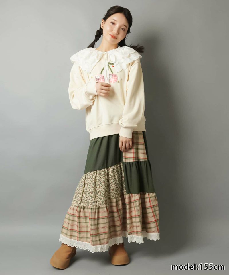 vintage セミノール パッチワーク ロング スカート セミノールパッチ ファッション vintage セミノール パッチワーク