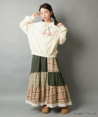 61%OFF】パッチワークロングスカート/チェック柄/小花柄/#NEO森ガール
