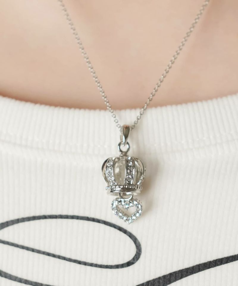 メタルネックレス/クラウンハート/ストーン＜メール便対応＞ | SPINNS