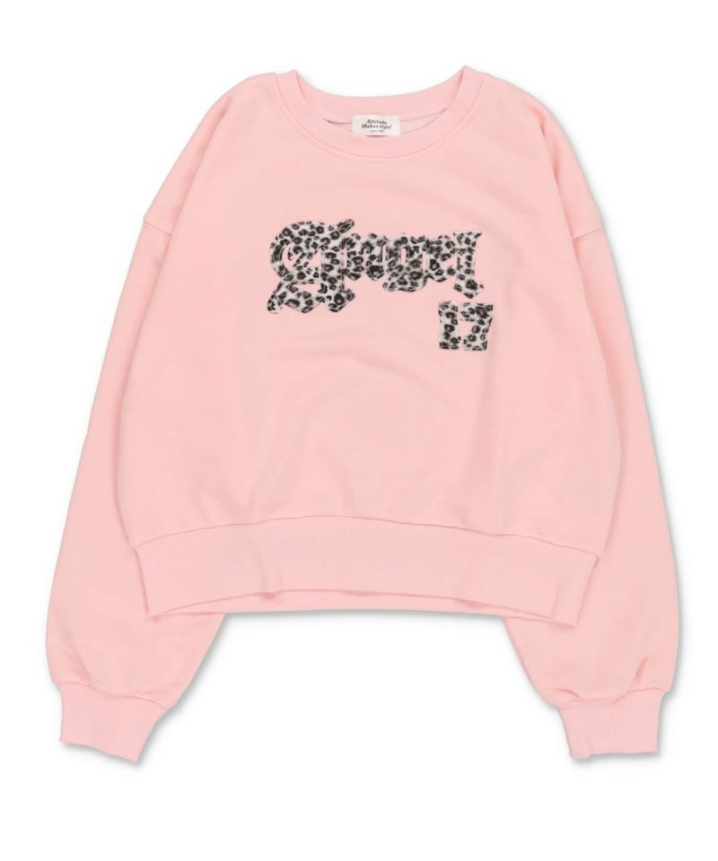 裏毛スウェット/ヒョウ柄貼り付けロゴ/レオパード | SPINNS WEB STORE