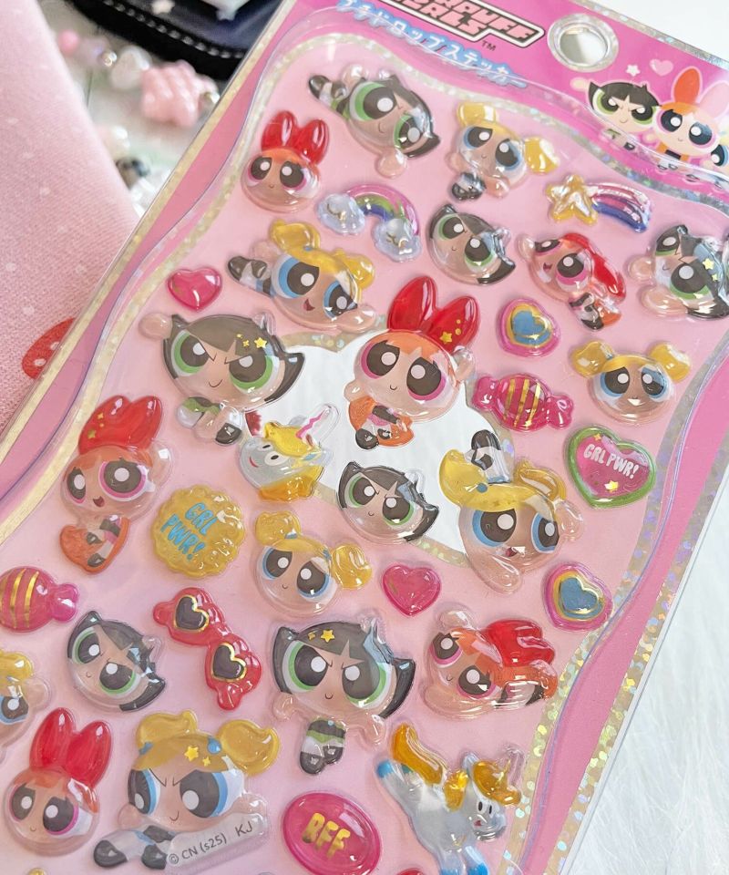 【正規品】プチドロップステッカー ディズニー　パワパフ ポンポンドロップ 6枚 ≪パワーパフガールズ≫プチドロップステッカー/シール | SPINNS WEB