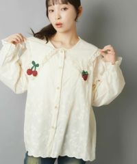 コットンレースブラウス/襟フルーツ/#NEO森ガール | SPINNS WEB STORE