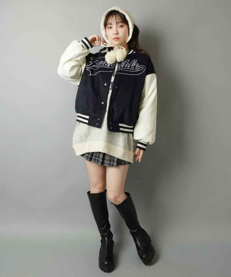 2WAYニットイヤーマフ/イヤマフ/耳あて/ネックウォーマー/ロング