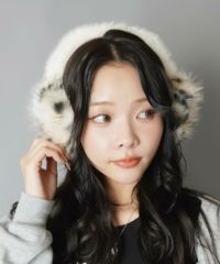 25%OFF】フェイクファーイヤーマフ/イヤマフ/耳あて/ヒョウ柄