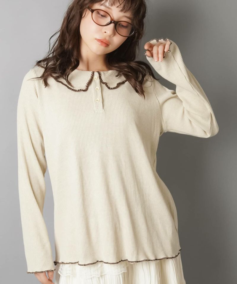 長袖カットソー/襟ステッチ/#NEO森ガール | SPINNS WEB STORE