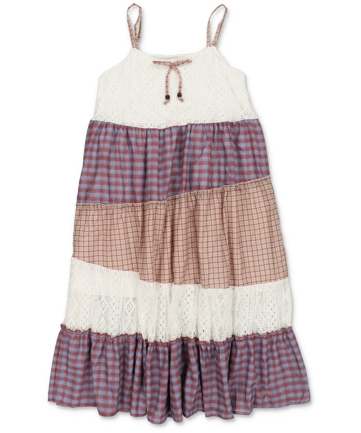 ボルドーxベージュ